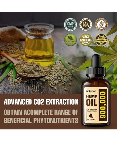 Premium Hemp Oil 4-Pack - Natural Extract for Anxiety, Stress, Relaxation & Sleep - Vegan & Non-GMO - Organic Hemp Tincture Drops by LUCKCHAN - Buy Online on GoSupps.com