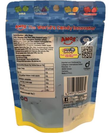 AMOS 4D Edible Fruit Rubber Building Blocks 100g Bag | Perfect for Kids' Birthdays & Muffin Decorations | International Shipping Available - Buy Online on GoSupps.com