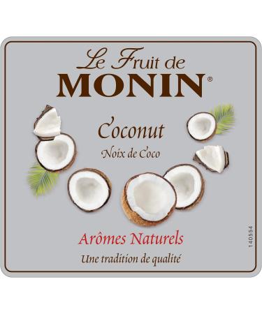 MONIN Coconut Fruit Mix Puree 1L for Cocktails and Frappes - Vegetarian, Allergen-Free, 100% Natural Flavours. 2-in-1 Coconut Puree & Sugar Syrup Hybrid - Buy Online on GoSupps.com