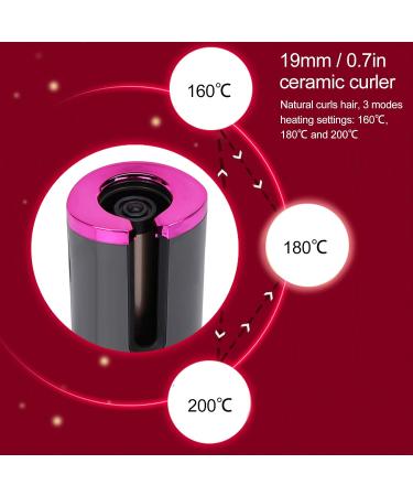 Automatic Cordless Curling Iron - USB Rechargeable Hair Curler with LCD Display Timer & 3 Temperature Settings for Perfect Curls - Buy Online on GoSupps.com