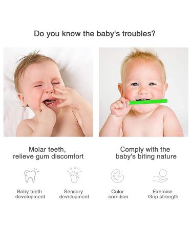 Flexible Soft Silicone Teething Tube for Home - Green Hollow Teething Toy - Buy Online on GoSupps.com