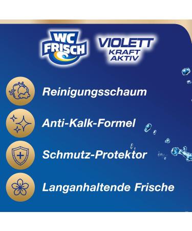 WC FRISCH Kraft Aktiv Blue Rinse - Blossom Freshness | Pack of 4 | 50% More Shine | International Shipping - Buy Online on GoSupps.com