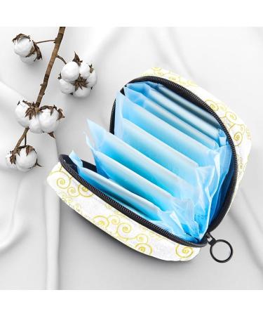 Women s Travel Makeup & Menstrual Cup Organizer - Large Capacity Storage Pocket with Gold Abstract Pattern | 4.7x6.6x6.6 in - Buy Online on GoSupps.com