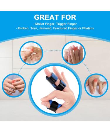 yingd 4 Pcs Finger Splints Finger Straightening Brace Finger Extension Splint Finger Stabilizer with Adjustable Fixing Belt for Arthritis Finger Trigger Broken and Strained Fingers - Buy Online on GoSupps.com