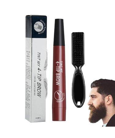 Bartstift Filler | Waterproof Hair Base Pencil - Long-Lasting Beard & Mustache Makeup in Aznever Red-Brown | Natural Finish for Men - Buy Online on GoSupps.com
