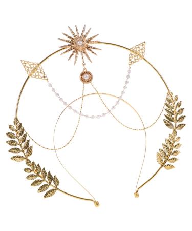 FRCOLOR Hal-o Crown Marys Goddess Headband Angel Hal-o Headband Hal-o Crown Headpiece Greek Goddess Hairbands Tiara Halloween Costume Headdress