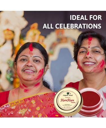 Buy Organic Netra Sindoor - Waterproof Kumkum Paste | Smudge Proof Deep Red Color | Pure Natural Ingredients (8gm Maroon & Red - Buy Online on GoSupps.com
