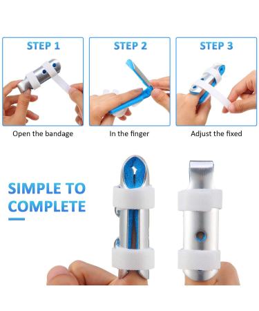 Metal Finger Splints Set - Finger Support for Adults & Children - Blue - 3 Sizes Available - Buy Online on GoSupps.com