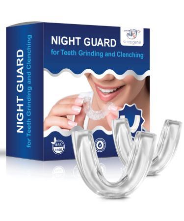 Sleepgene Dental Night Guard - Mouth Guard to Help Relieve Teeth Grinding Clenching Gnashing - Zero BPA Moldable & Shapeable Braces to Promote Deep Sleep - Includes Hygienic Storage Case - Small