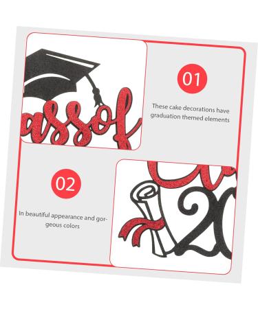 INOOMP 18 Pcs 2023 Graduation Arrangements Class of 2023 Congratulations Cupcake Toppers Grad Party Cupcake Topper Congrats Grad Graduation Cupcake Topper Graduation Season Paper Flash - Buy Online on GoSupps.com