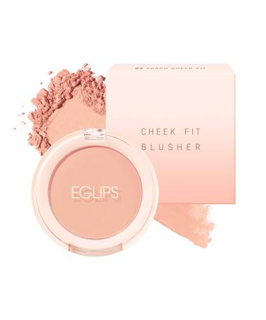 EGLIPS Cheek Fit Blusher_03 Peach Cheek Fit 4g/0.14oz- blush | blush makeup | natural makeup | korean makeup | makeup blush | korean blush | matte blush | powder blush | natural blush | blusher