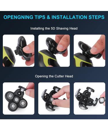 Telfun Shaver Replacement Blades - 5 Heads Beard Cutter for Electric Razors - Buy Online on GoSupps.com