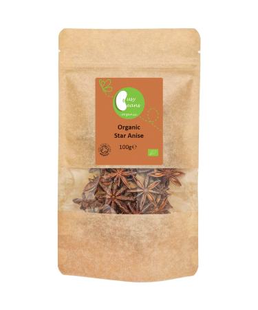 Organic Star Anise Whole - Certified Organic - by Busy Beans Organic (100g)
