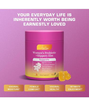 Her Juicy Feminine Probiotics Gummies for Women with Slippery Elm - Pineapple Flavor pH Balance & Immune Health Support - Digestive & Feminine Support - Vegan Supplement 60 C 60 Count (Pack of 1) - Buy Online on GoSupps.com