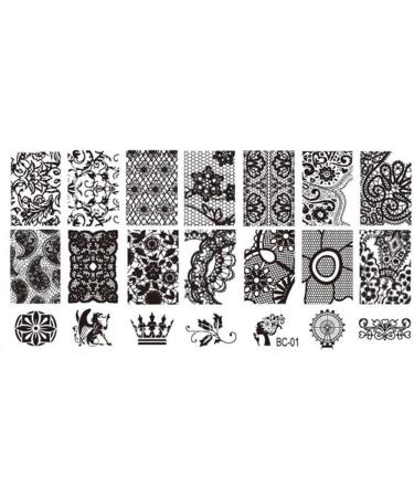 Vektenxi Premium Quality Lace Stamper Nails Art Stamp Stamping Nail Template Flowers Image Printer Plate - Buy Online on GoSupps.com