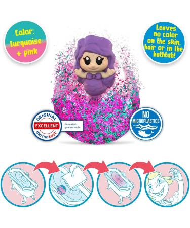 Inkee Surprise Mermaid Bathing Ball | Magic Strawberry Fragrance & Mermaid Suction Cup | Kids Bath Bombs with Surprise | 1 Piece - Buy Online on GoSupps.com