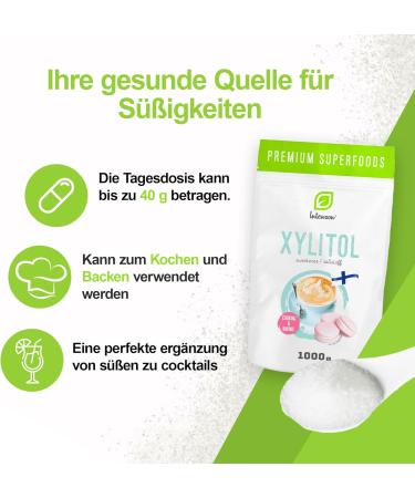 Intenson - Xylitol Sugar 1kg | Xylitol from Finland 1000g | Birch Sugar 100%. - Buy Online on GoSupps.com