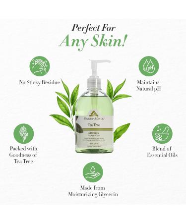 Essentials Tea Tree Glycerin Liquid Hand Soap 3oz - Pack of 3 - Buy Online on GoSupps.com