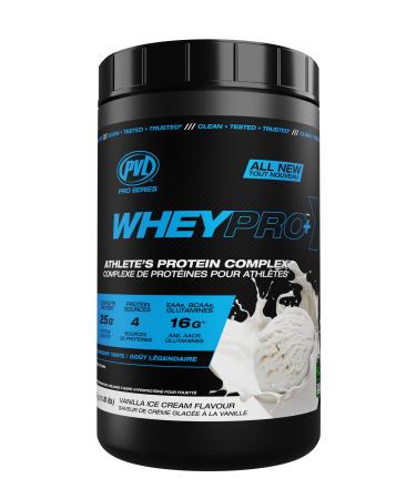 PVL Pro Series Whey Pro+ | Athlete's Protein Complex | 4 Stage Complete Protein Shake (840g Vanilla Ice Cream) Vanilla Ice Cream 840g