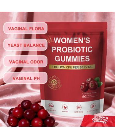 TRUERELIEF Probiotics for Women with Cranberry Extract - Daily Gummy Supplement for Feminine Balance Digestive & Immune Support - 60 Gummies (1) - Buy Online on GoSupps.com
