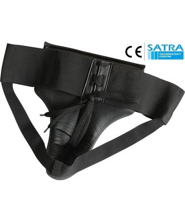 RDX Groin Protector - Maya Hide Leather Abdo Gear for Boxing, Muay Thai, Kickboxing, MMA Training - SATRA Approved Abdominal Guard for Martial Arts - Black, Large - Buy Online on GoSupps.com