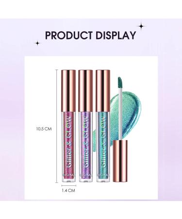 Eye Gloss Eyeshadow Gel Eyeshadow Set - Liquid High Pigments Gloss Sparkling Shimmer Glow Eye Shadow Shiny Makeup Kit Hondony - Buy Online on GoSupps.com