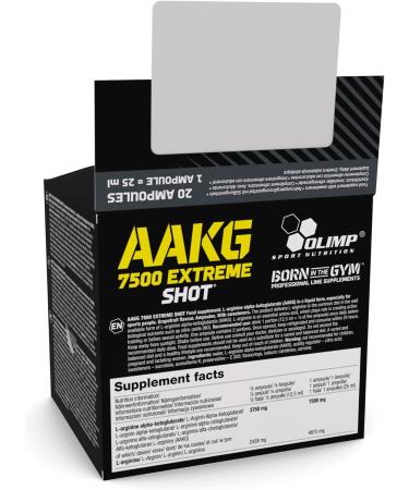 Olimp AAKG Extreme Shot 7500 Grapefruit Ampoules - Pack of 20 (24764) - Buy Online on GoSupps.com