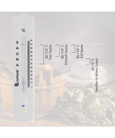 Lantelme 20cm Sauna Thermometer - Large 120 C Display - Metal White - Essential Sauna Accessory - Buy Online on GoSupps.com