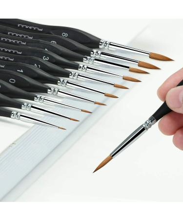 Miniature Paint Brushes, Fuumuui 11Pcs Fine Detail Paint Brush Set Citadel  Model
