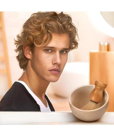 MyGrtfam Beard Care Bowl Brush Set - Ceramic Shaving Kit with Rich Shaving Soap Foam Cup for Wet Shaving - Opulent Garden Design - Buy Online on GoSupps.com