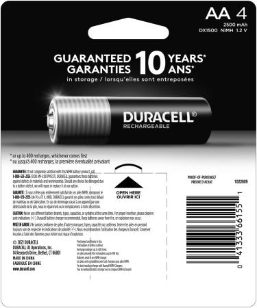 Duracell StayCharged AA Rechargeable Batteries - Long-Lasting Power for Global Shipping - Buy Online on GoSupps.com