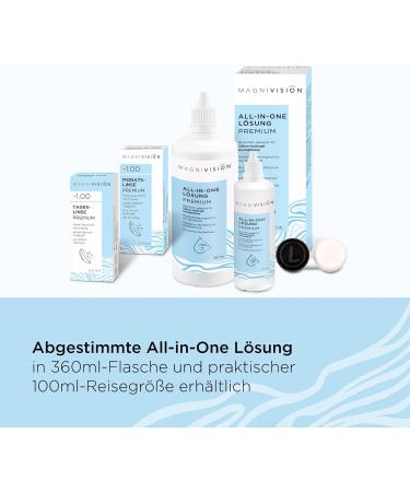 Magnivision Premium Monthly Contact Lenses -5.00 Dpt | Soft Silicone-Hydrogel with UV Protection | Preservative-Free Long Wear Comfort - Buy Online on GoSupps.com