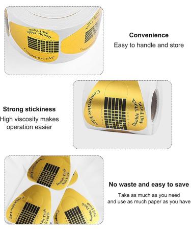 Nail Forms | Horseshoe Shaped Nail Extension Stickers with Numbers Marked | Nail Tape for Professional Use Nail Shaper for Nail Art DIY Nail Extension Tips Horseshoe Paper Holders 100 Pieces - Buy Online on GoSupps.com
