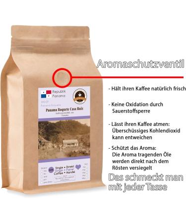  Kaffee Globetrotter Kaffee Globetrotter - Coffee with Heart - Panama Boquete Casa Ruiz - 500g Coarse - For Buffer Coffee French Coffee Fair Trade Supports Social Projects - Buy Online on GoSupps.com