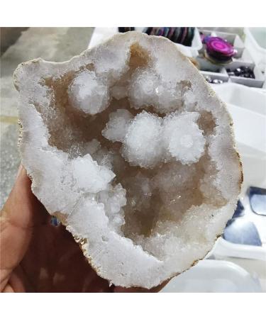 Natural Crystal Rough 1pc Natural White Agate Geode Slice Quartz Crystal Cluster Minerals Specimen Home Office Decoration Talla nica As Shown 1.97in - Buy Online on GoSupps.com