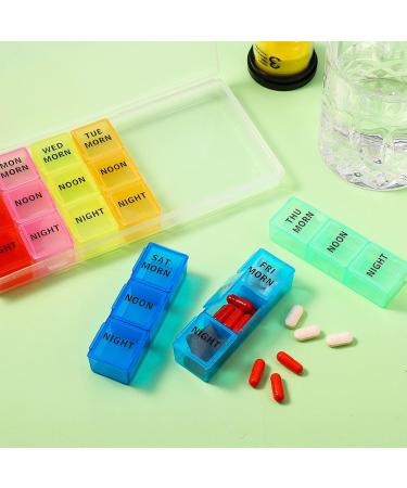 ALTcompluser Pill Box Organisers Transparent 7 Day 3 Time a Day Pill Storage Case Portable Weekly Pill Dispenser with 21 Compartments for Medication and Supplements - Buy Online on GoSupps.com