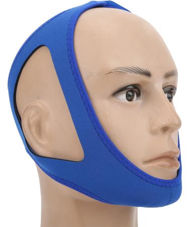 Buy Adjustable Anti-Snoring Chin Strap - Breathable Jaw Support Belt (Blue) for Better Sleep | International Shipping Available - Buy Online on GoSupps.com