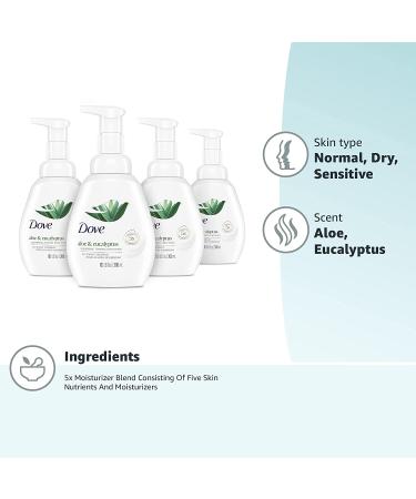 Dove Nourishing Foaming Hand Wash - Aloe & Eucalyptus, 10.1 Fl Oz (Pack of 4) - Cleans & Softens Hands - Buy Online on GoSupps.com