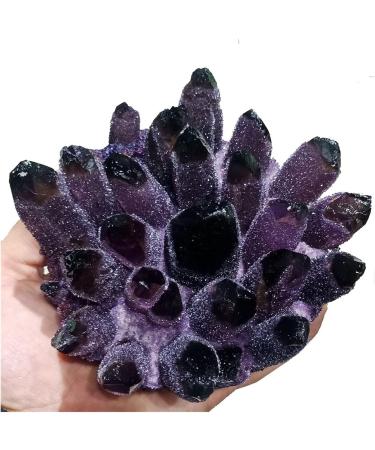 Natural Amethyst Cluster Quartz raw Stones Reiki Quartz for Crystal Minerals Gemstone Decoration Stone Mineral Specimen Purple - Buy Online on GoSupps.com