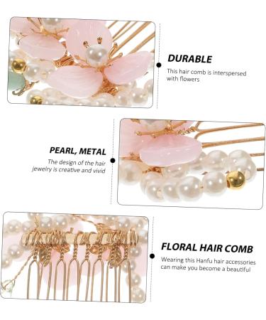 MAGICLULU Comb Wedding Hair Clip Flower Headpiece Flower Hair Clip Hair Styling Accessories Fairy Jewelry for Japanese Hair Pin Traditional Hair Accessories Tassel Pearl Pair Clip - Buy Online on GoSupps.com