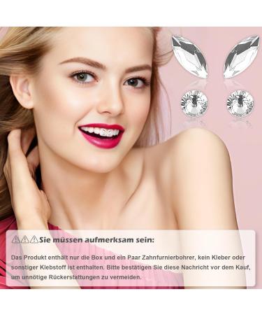 Tooth Crystals - 4pcs Tartar Tooth Decorations | DIY Gemstone & Rhinestone Ornaments for Nail & Teeth Decor - Buy Online on GoSupps.com