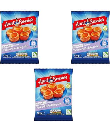 Homebake Gluten Free Yorkshire Pudding Mix Bundle - with 3 x Aunt Bessie's Yorkshire Pudding Mix 120g - Easy to Make Batter Mix - Buy Online on GoSupps.com