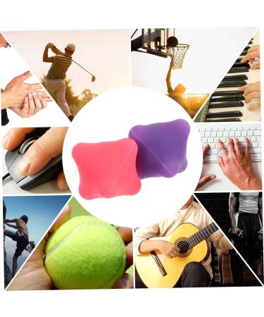 Homsfou 4-Pack Hex-Grip Lacrosse Massage Balls - Handheld Silicone Massage Tool for Gym & Relaxation - Multi-Color Options - Buy Online on GoSupps.com