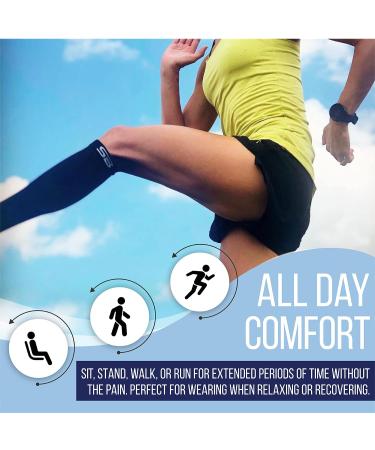 SB SOX LITE Compression Stockings 15-20mmHg for Men & Women | Ideal for Running Sports Travel & Pregnancy - Black/Pink S-M | Best Spring/Summer Stockings - Buy Online on GoSupps.com