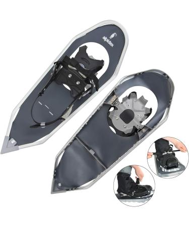 ALPIDEX Snowshoes for Men & Women Aluminum Frame Size 38+ Up to 130 kg Includes Carrying Bag Durable Grey Design - Buy Online on GoSupps.com