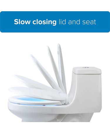 Brondell LumaWarm Heated Nightlight Toilet Seat - White | Elongated Toilets - Buy Online on GoSupps.com