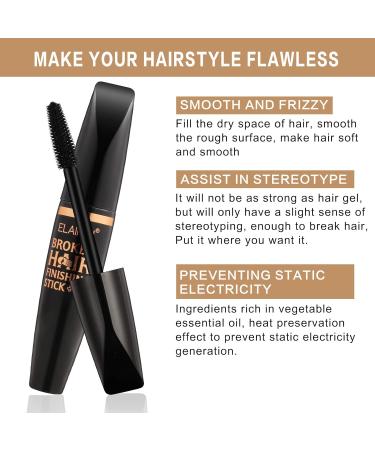 Hair Finishing Stick Hair Mascara: 2 Pack Small Broken Hair Cream for Flyaway Hair Non-Greasy and Non-Sticky Hair Styling Wax Hair Stick - Buy Online on GoSupps.com