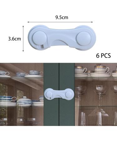 Rymaup 6 Spall Pack Complete | Durable Cable & Drawer Locks with Strong Adhesive Tape | No Drilling Ideal for Furniture & Kitchen Cabinets - White - Buy Online on GoSupps.com