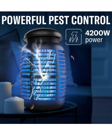 2-in-1 Bug Zapper + Attractant - 4800V Mosquito Killer - Electric Insect Fly Trap - Waterproof Indoor & Outdoor - Bright Light Bulb Lamp for Backyard, Patio, Home - Plug-in - Buy Online on GoSupps.com