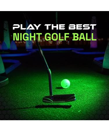 GlowGear Golf GlowV1 Night Golf Balls - Full Compression Core - Ultra Bright Glow - Men and Women - 12 or 6 Count Pack - UV Light Source Required - Buy Online on GoSupps.com